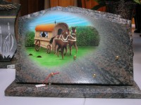 Plaque peinte Roulotte